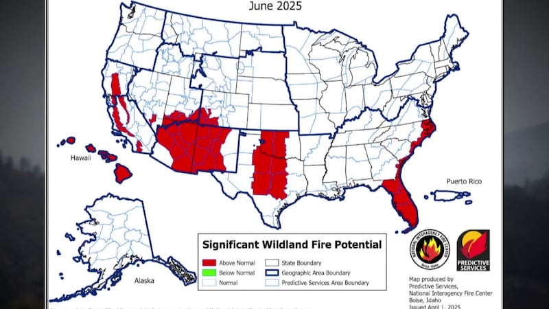 Much of Arizona is under "significant wildland fire potential," according to the National...
