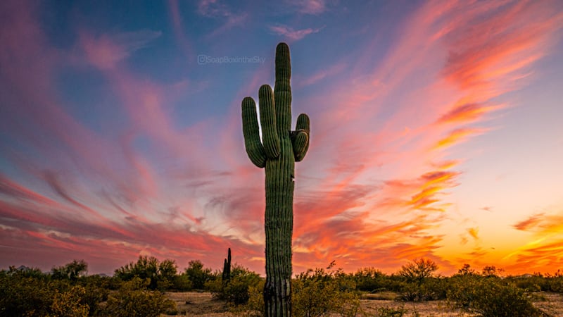 A stunning sunset was captured in north Scottsdale!