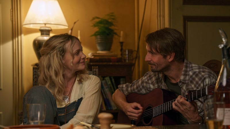 (L to R) Carey Mulligan as Nell Mortimer and Tom Basden as Herb McGwyer in director James...