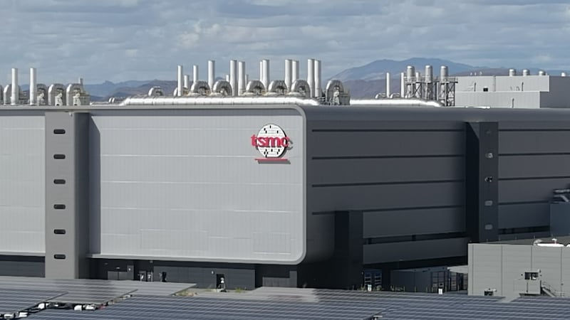 Taiwan Semiconductor Manufacturing Co. (TSMC)'s Arizona facility located in north Phoenix....