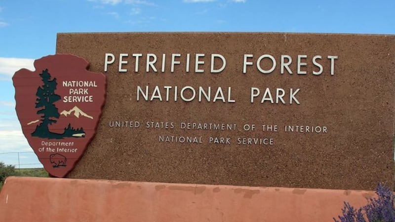 Petrified Forest park entry sign (Source: National Park Service)