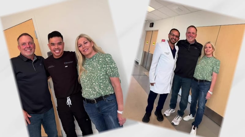 Jeff Goss and his wife, Michelle, met the doctors who helped save Jeff's life after he...