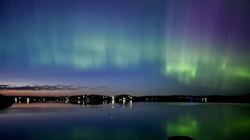 Northern Lights over Lake Metigoshe on August 12