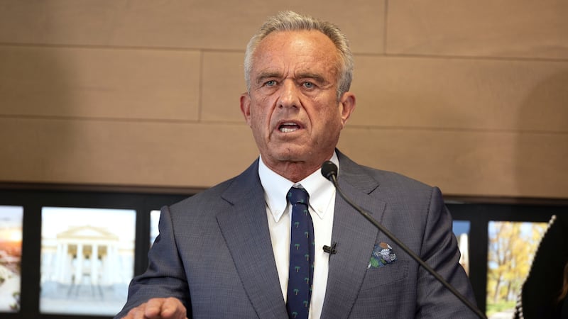 Health and Human Services Secretary Robert F. Kennedy Jr. speaks during a press conference...
