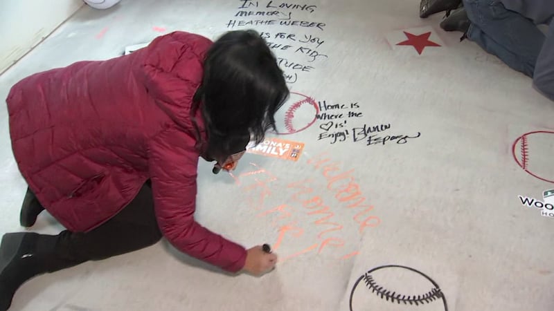 Partners, sponsors and team members signed the home’s subfloor, including Arizona’s Family...