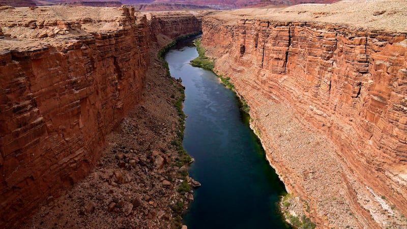 FILE - The Colorado River in the upper River Basin is pictured Friday, May 29, 2021, in Lees...