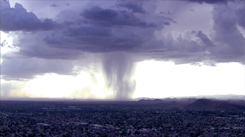 Video from Arizona's Family's news chopper shows a monsoon storm rolling through parts of the...