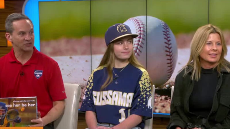 Lauren Camp, 14, is a catcher from Queen Creek who made history as the first girl to play...