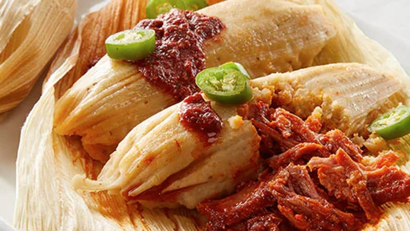Pork Tamales Adobados