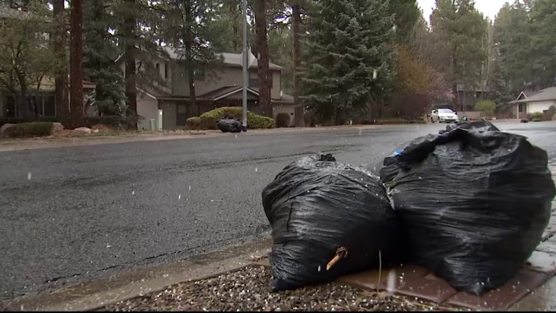 Neighborhood streets are already lined with piles of trash bags.