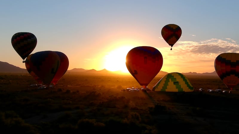 File photo of hot air balloons in Arizona.