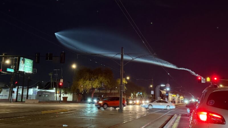 The satellite could be seen in central Phoenix.