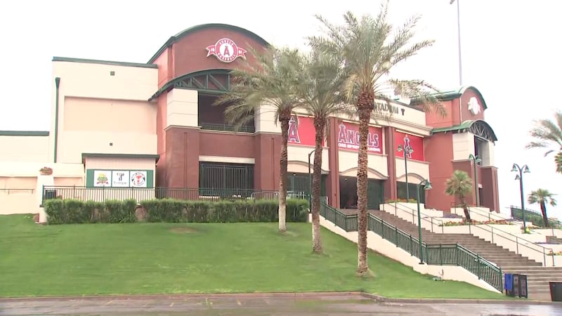 The game between the Arizona Diamondbacks and the Los Angeles Angels (split squad) in Tempe...