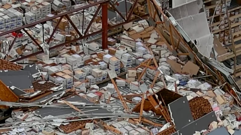 Video from Arizona's Family News Chopper shows extensive damage after a monsoon storm rolled...