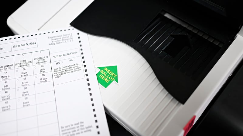New voting tabulators are pictured at the Registrars of Voters Office, Thursday, March 27,...