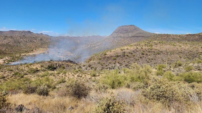 The Skittle Fire is burning almost 40 acres in the Tonto National Forest as of Sunday night.