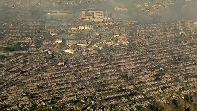 The Palisades Fire and the Eaton Fire have destroyed more than 10,000 buildings.