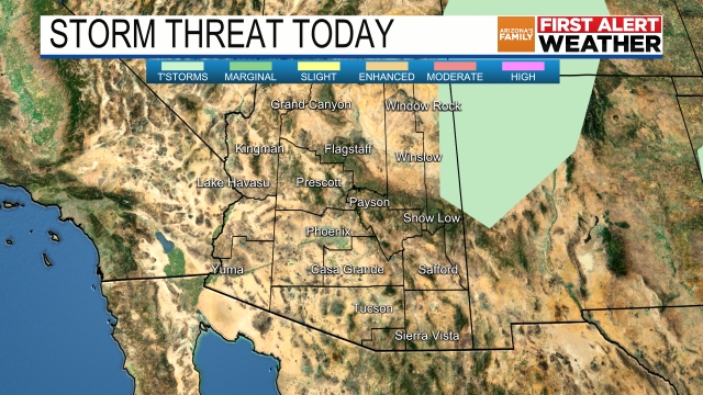 Storm Threats in Arizona Today