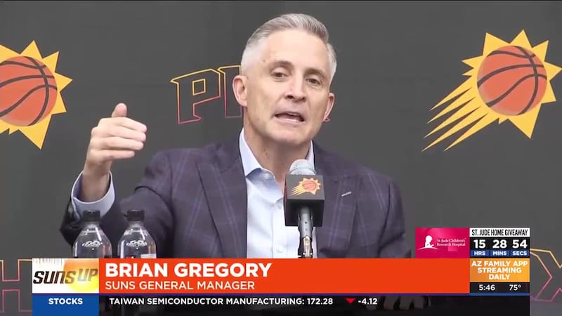 The Phoenix Suns officially introduced Brian Gregory as the team's new general manager, and he...