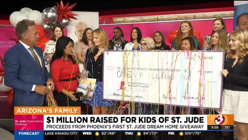 The first-ever St. Jude Dream Home Giveaway in the Phoenix area took place on Wednesday live...