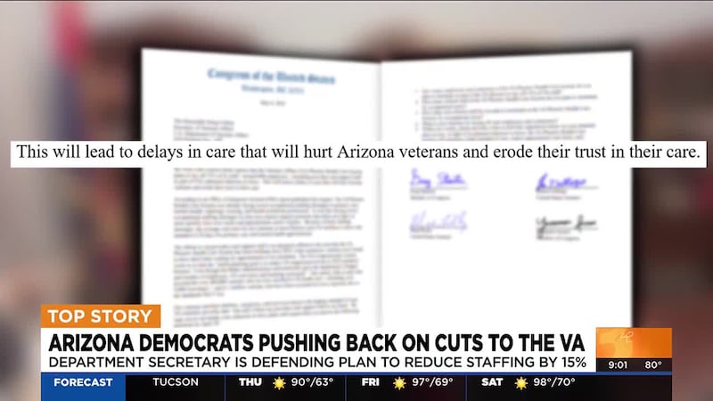 A group of Arizona Democrats sent a letter to the Veterans Affairs chief, explaining why they...