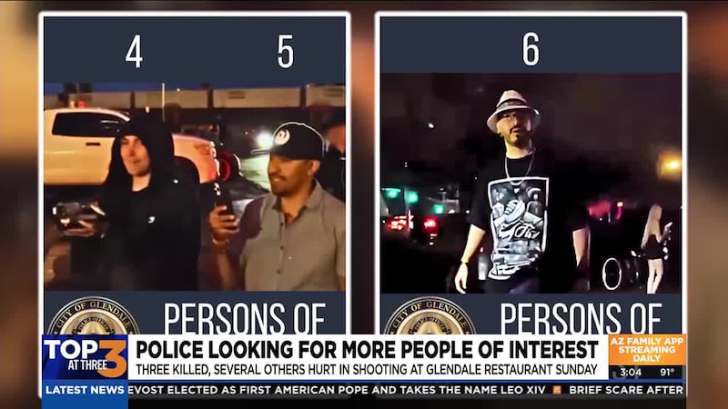 After having successfully identified three individuals, Glendale police are seeking three...