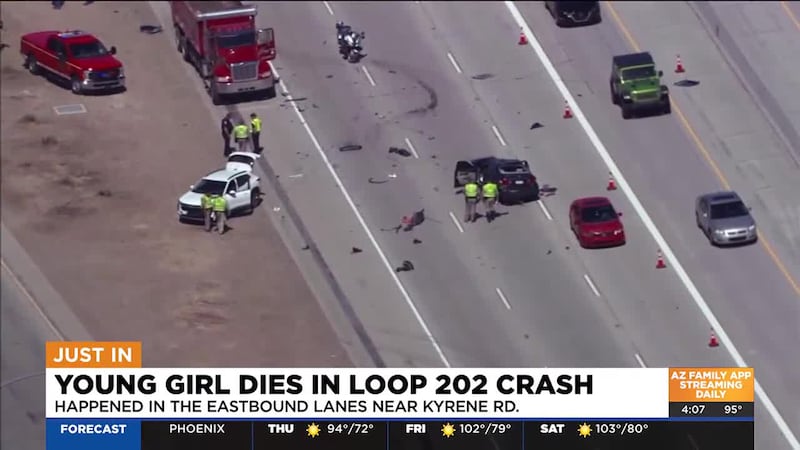 DPS has confirmed that an 8-year-old girl has died hours after a four-vehicle collision on the...