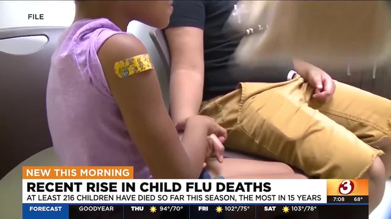 Data in the newest report from the CDC shows at least 216 child flu deaths across the country...