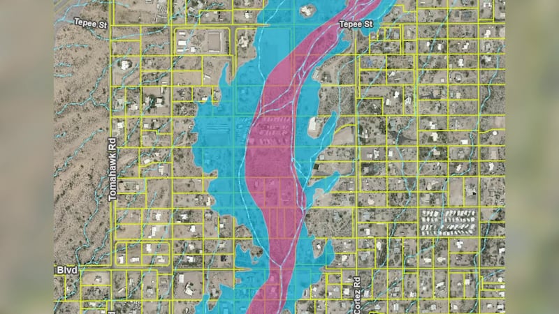 Dozens more homes are now in the flood zone in Apache Junction.