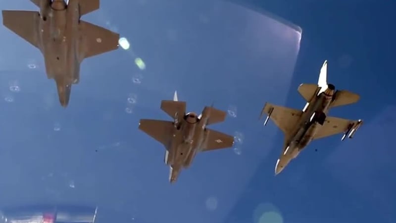 FILE -- A F-16 collided with drone in restricted airspace over Goldwater Range near Dateland,...