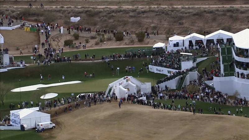 Aerial view of the WM Phoenix Open on Friday, Feb. 9, 2024.