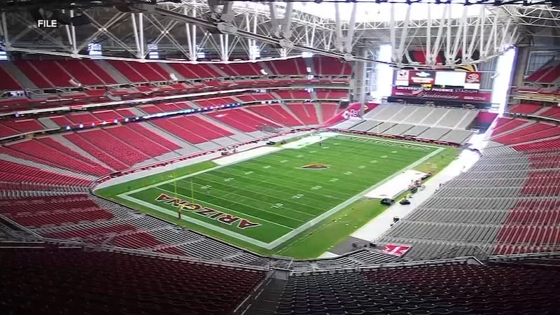 State Farm Stadium is set up to host the Arizona Cardinals