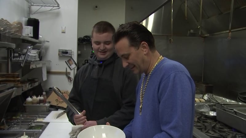 Sam caught with Chef Joey Maggiore