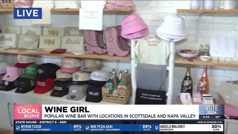 Wine Girl is known for its famous merch wall with floor-to-ceiling merchandise.