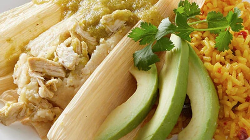 Tomatillo and Chicken Tamales
