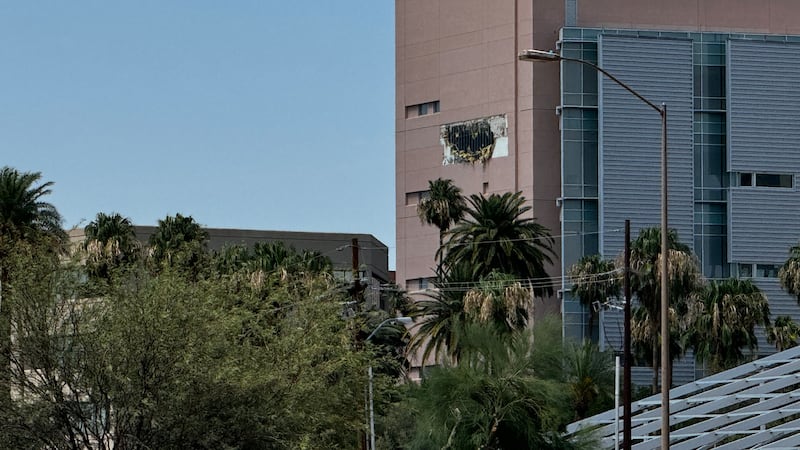 The federal courthouse in Tucson was damaged by a storm on Sunday, July 14.
