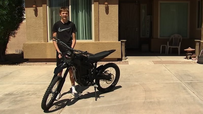 Cody Chalmers, from Chandler, was gifted an electric bike for his honest deed in returning a...